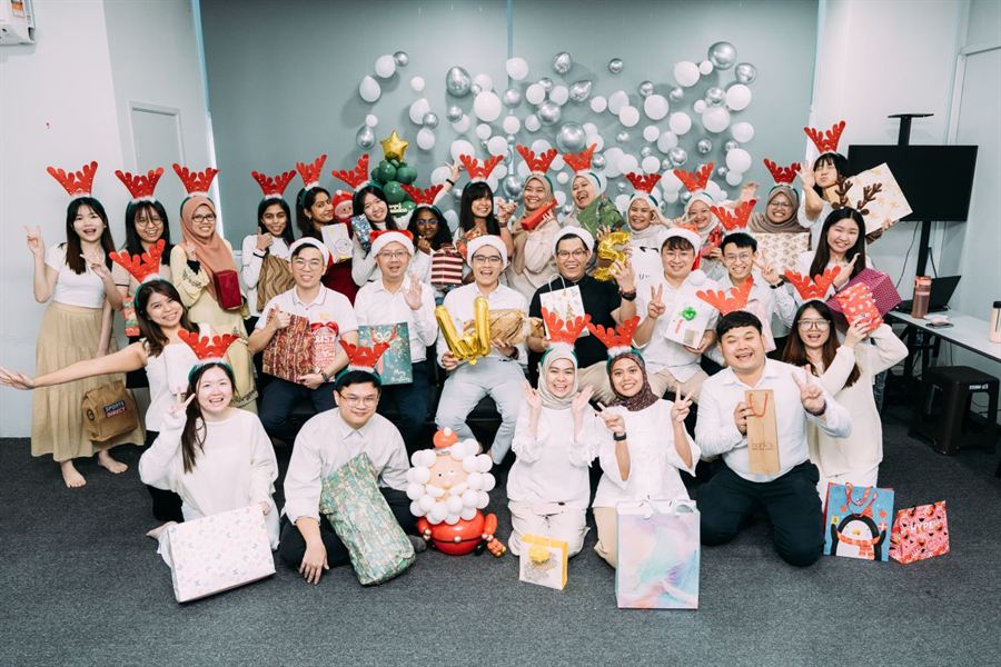 Christmas celebration at the office